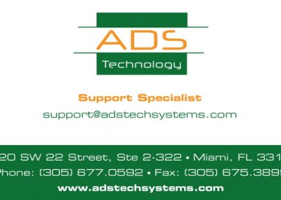 ADS technology business card