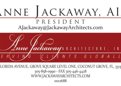Anne Jachaway architechture business card