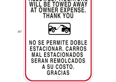 Double parking sign