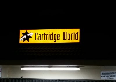 Cartridge World exterior light sign