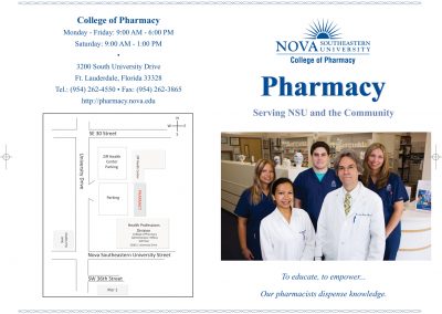 Nova Southeastern university Pharmacy brochure