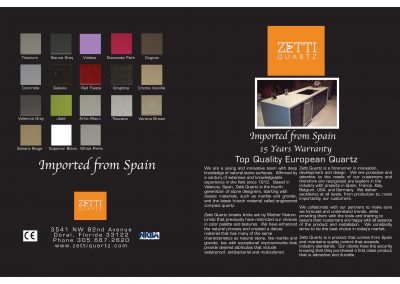 Zetti Quartz brochure interior page